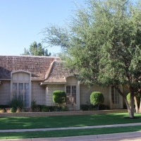 Synthetic Grass Surprise, Arizona Paver Patio, Front Yard Ideas