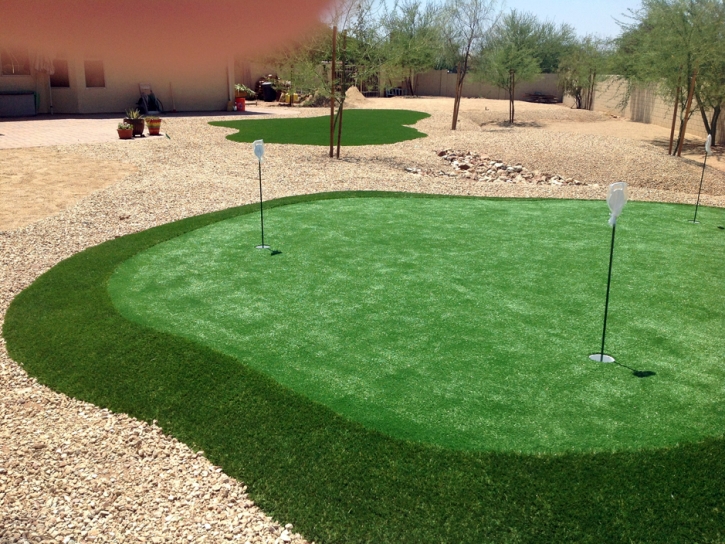 Artificial Grass Installation Oro Valley, Arizona Office Putting Green, Backyard Landscaping Ideas