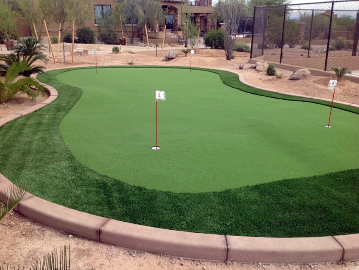 Fake Turf Sun Lakes, Arizona Home Putting Green, Backyard Garden Ideas