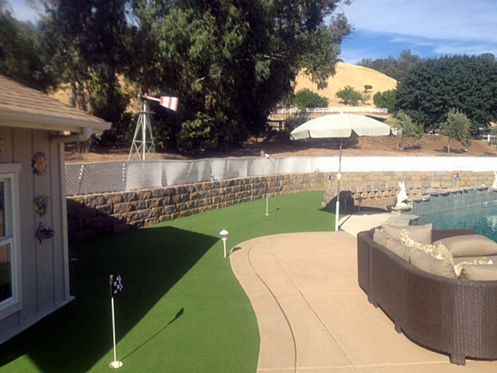 Faux Grass Elgin, Arizona Home Putting Green, Backyard Landscape Ideas