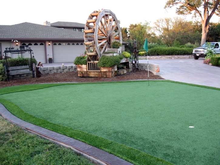 Grass Carpet Gila Crossing, Arizona Home Putting Green, Small Front Yard Landscaping