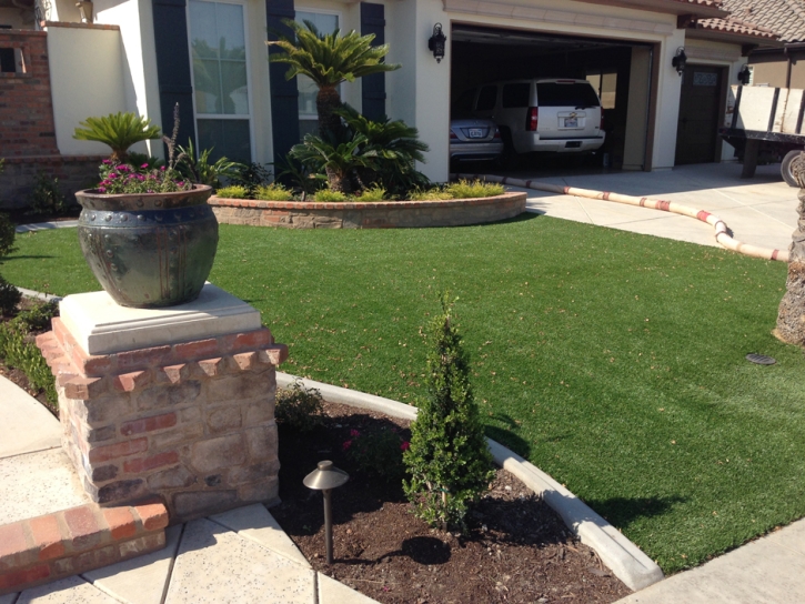 Plastic Grass Casas Adobes, Arizona Paver Patio, Small Front Yard Landscaping