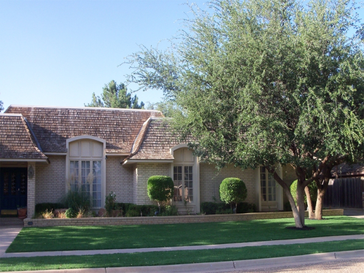 Synthetic Grass Surprise, Arizona Paver Patio, Front Yard Ideas