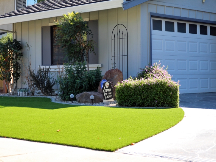 Synthetic Turf Flowing Springs, Arizona Landscape Rock, Front Yard Landscaping